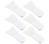 Veemoon Lot de 6 Applicateurs de Masque Facial en Silicone, Mini Pinceaux Plats Doux, Manche Court, pour Masque de Boue et Crème, Outils de Soins du Visage pour Nettoyage et Application
