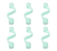 Veemoon Lot de 6 Butées Magnétiques Flexibles en Plastique Résistant pour Porte de Machine à Laver Cale-Porte Bleu Clair pour Maintien Ventilé Accessoire pour Sèche-Linge et Lavage en