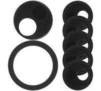 Veemoon Lot de 6 Caches-Objectif Ronds Noirs pour Téléphone Portable Protection Vie Privée Cache-Caméra en ABS Solide Couverture Webcam Discrète pour Smartphone et Tablette