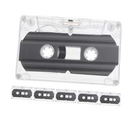 Veemoon Lot de 6 Cassettes Audio Vierges 30 pour Bricolage et Enregistrement, Étui Rigide Transparent, Utilisation Fêtes et Messages de Vœux, Format Standard, Matériel Sûr, Polyvalent