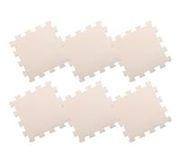 Veemoon Lot de 6 Dalles de Sol en Mousse EVA Amovibles Couleur Beige, Tapis de Jeu Puzzle pour Bébé et Garçon et Filles, Tapis D’Éveil Confortable et Sécurisé pour Chambre D’Garçon et