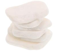 Veemoon Lot de 6 Galets Plats Lisses à Peindre 3-8 Cm, Pierres Blanches DIY pour Activités Créatives et Artisanat Adultes, Roches à Décorer pour Loisirs Manuels et Décoration Intérieure