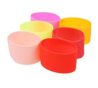 Veemoon Lot de 6 Housses en Silicone Alimentaire Antidérapantes et Isolantes pour Biberons Protection Thermique et Compatibles Verre et Céramique Couleurs Mixtes pour Usage Quotidien