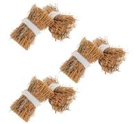 Veemoon Lot de 6 Mini Meules de Foin en Matériaux Végétaux, Mini Décorations de 2,5 Cm pour Maison de Poupée, Accessoires Polyvalents pour Scènes Miniatures, Loisirs Créatifs et