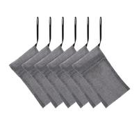Veemoon Lot de 6 Paquets à Savonnette Moussants en Filet Gris, Accessoires de Bain Réutilisables, Légers et Portables, Nettoyage du Visage du Corps, Sachets pour Savons en Barre Adaptés
