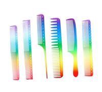 Veemoon Lot De 6 Peignes Colorés Légers Pour Coiffure, Assortiment Taille Standard, Anti-statique, Soins Cuir Chevelu, Pour Coiffeurs Professionnels Et Usage Quotidien