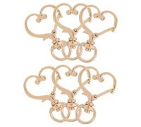 Veemoon Lot De 6 Porte-clés Cœur en Alliage Doré, Accessoires Métalliques pour Quincaillerie De Paquet à Main, Attache en Métal Rotative, Bricolage DIY, pour Clés Et Paquet, Usage Quotidien