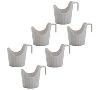 Veemoon Lot de 6 Porte-Gobelets en Papier Anti-Brûlure Gris Blanc Manchons pour Tasse à Café Pratiques et Polyvalents Protection Thermique pour Usage Domestique et Bureau