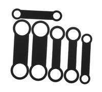 Veemoon Lot De 6 Porte-médailles en Silicone Extensibles Silencieux, Élastiques De Rechange pour Collier De Chien, Tailles s m L, Accessoires Identification Animaux pour Promenades Quotidiennes