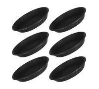 Veemoon Lot de 6 Soucoupes pour Plantes en Plastique Solide, Plateau Rond Noir Ø 15 Cm Intérieur Ø 19 Cm Extérieur, Bac D'égouttage pour Pots D'intérieur et Extérieur, Plateau