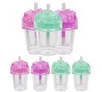 Veemoon Lot de 7 Tubes de Gloss Vides Transparents Baguette, Mini Contenants en Plastique pour Fabrication de Rouge à Lèvres, Rechargeables et Portables, Kit Maquillage Couleur Aléatoire