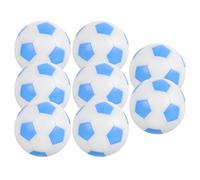 Veemoon Lot de 8 Ballons de Foot de 32 Mm Bleu Ciel et Blanc, Mini Balles de Remplacement en Plastique Lisse pour Foot de Table, Accessoires de Jeu de Société Compatibles, pour Adultes