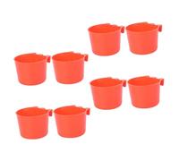 Veemoon Lot de 8 Bols Mangeoires 8,3X8,3X6 CM pour Cages à Oiseaux, Légers et Lavables, Incluant Distributeurs de Graines pour Poulaillers et Abreuvoirs pour Lapins