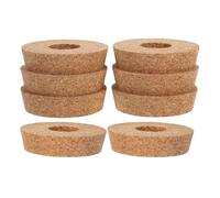 Veemoon Lot de 8 Bouchons en Liège Percés pour Vases en Verre 80X20X73 MM Compatibles Culture Hydroponique et Terrariums Couvercles Étanches pour Propagation de Plantes en Eau