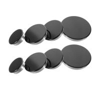 Veemoon Lot de 8 chapeaux de brûleur pour cuisinière à gaz, pièces de rechange universelles en alliage d'aluminium, diffuseur de flamme pour plaque de cuisson, kit de couvercles de brûleurs en