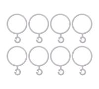 Veemoon Lot de 8 Crochets à Anneau pour mât de Drapeau, mousquetons en | Anneau de fixation pour mât de drapeau avec crochet, système anti-enroulement, larges pinces robustes de 6 cm de diamètre,