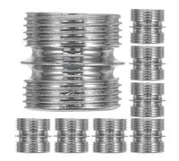 Veemoon Lot de 8 Écrous de Connexion Filetés Double Tête 23,2 MM X 22 MM en Métal, Connecteurs pour Étagères Tubulaires, Pièces de Rechange pour Rack, Quincaillerie de Garage, Assemblage