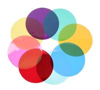 Veemoon Lot de 8 Filtres D’Éclairage LED Autocollants 10 CM Films Gélatine Couleur Chaude pour Correction Lumière Diffuseurs Décoratifs pour Ambiance Intérieure Feuilles Plastiques