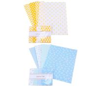 Veemoon Lot de 8 Pièces Patch de Coton Rayé pour Patchwork DIY Tissu Artisanal 100% Coton Dimensions 20X25 CM Accessoires Couture Créatifs pour Loisirs et Décoration Textile