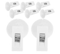 Veemoon Lot de 8 Pinces à Ventouses Blanches 5x3x3 Cm pour Voiture, Clips Porte-ticket de Stationnement et Porte-vignette Pare-brise, Fixation Sécurisée pour Organisation et Support