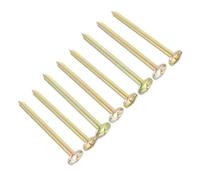 Veemoon Lot de 8 Piquets de Marquage 10 Cm en Acier Galvanisé, Clous D’arpentage pour Bornes de Propriété, Repères Topographiques Résistants, Adaptés Jardinage et Travaux Extérieurs