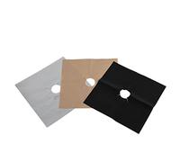 Veemoon Lot De 8 Protège-brûleurs Pour Cuisinière à Gaz, Tapis De Nettoyage Réutilisables Argentés 0,12 Mm D'épaisseur, Antiadhésifs Et Compatibles Plupart Des Plaques De Cuisson à Gaz