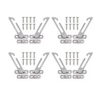 Veemoon Lot de 8 sets de Limiteurs D’Ouverture de Fenêtre en Acier Inoxydable Dispositif de Sécurité Réglable pour Fenêtres à Battants Compas de Ventilation Silencieux Compatible