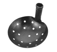 Veemoon Louche de Nettoyage des Gouttières en Fer avec Trous de 1cm pour Pelle à Tamiser la Boue Feuilles, Outil Agricole Robuste pour Entretien des Fossés et Sol, Réduit la Fatigue