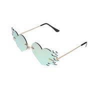 Veemoon Lunettes de Soleil Cœur sans Monture en PC Rose, Style Décoratif | Verres Décoratifs, Structure Robuste, Accessoire Photo, Fêtes et Festivals