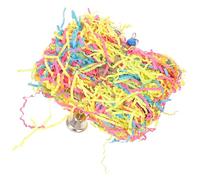 Veemoon Mâcher pour Perroquet en Papier Solide, Balançoire Suspendue Clochette, pour Cage D’Oiseau Favorisant Le Divertissement Stimulation des Perroquets et Perruches