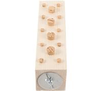 Veemoon Mâcher pour Perroquets Bois Naturel Bloc Puzzle Enrichissement Support de Jeu pour Oiseaux Stimule Mastication et Exercice Anti-Stress pour Calopsittes et Conures