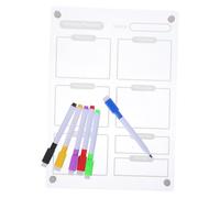Veemoon Magnetic Weekly Planner Transparent Acrylic Dry Erase Board For Refrigerator Secure Magnetic Attachment Design For Kitchen And Office Scheduling