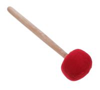 Veemoon Maillet en bois moyen pour bol chantant tibétain, baguette en feutre de laine rouge, accessoire de et yoga, maillet léger et portable pour bol sonore, usage temple et relaxation