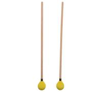 Veemoon Mailloches de Marimba Jaunes en Paire Baguettes de Percussion en Bois D’érable Tête en Fil Doux, Maillets pour Xylophone et Glockenspiel, Accessoires pour Percussion Musicale