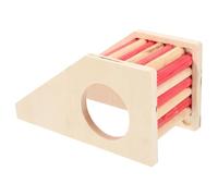 Veemoon Maison en Bois Multifonction pour Hamster et Cochons d'Inde, Cachette Décorative Échelle, Nid Confortable pour Cage, d'escalade pour Petits Animaux, Accessoire Sûr et Solide