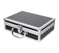 Veemoon Mallette Boîte à Outils Portable en Alliage d'Aluminium Noir 23X16X7 CM Valise Multifonction pour Électricien Rangement Robuste et Sécurisée pour Instruments et Accessoires