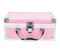 Veemoon Mallette de Maquillage Portable en Alliage D'aluminium 1 Petite Taille Rose Organiseur Cosmétique Multifonction pour Voyage et Rangement Outils Professionnels