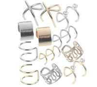 Veemoon Manchettes D'oreilles Boucles D'oreilles Pour Femmes Et Adolescentes, Lot De 24 Pièces, Clips Non Perçants, Accessoires Polyvalents Pour Coiffures Tressées Et Occasions Spéciales