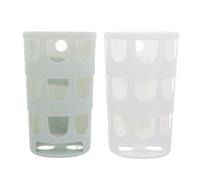 Veemoon Mangeoire pour Cobayes et Hamsters en PP, Support Fixe Anti-gaspillage, Grand Distributeur de Nourriture 2pcs pour Cage et Accessoires Animaux