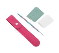 Veemoon Manicure Cuticle Pusher Set Stainless Steel With Sandpaper Sheets Nail Care Scraper Tool For Dead Skin Removal Precision Nail Preparation