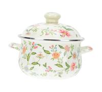 Veemoon Marmite Émaillée Épaisse Faitout Vintage Résistant Haute Température Casserole Soup Pot avec Double Poignées Compatible Plaque Induction et Gaz Ustensile de Cuisine