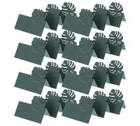 Veemoon Marque-Places 3D de Feuille Vert Foncé 50 Cartes de Placement Vierges pour Mariage Fêtes et Banquets Cartes de Nom de Table Élégantes et Légères pour Décoration de Table