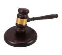 Veemoon Marteau de Juge en Bois Solide Bloc Sonore Élégant pour Enchères et Procédures Légales, Accessoire Autoritaire pour Juges et Étudiants