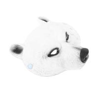 Veemoon Masque Animal 3d en Pu Blanc Confortable à Porter, Accessoire Unique Fêtes et Carnavals