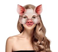 Veemoon Masque Animalier de Cochon Maléfique pour Halloween Masque D'animal Effrayant pour Fête et Bal Masqué pour Adulte Accessoire de Cosplay Terrifiant 1 Pièce