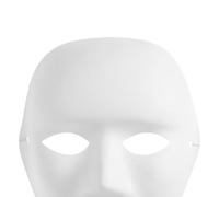Veemoon Masque Blanc à Décorer en Pâte de Cellulose pour Garçon et Filles, Structure Ergonomique Bande Élastique Flexible, pour Peinture DIY et Pâques