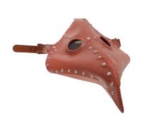 Veemoon Masque De Bec De Peste D'Halloween En Vinyle Rouge - Costume Steampunk Avec Long - Accessoire Unique Pour Vos Costumées 1 Pièce