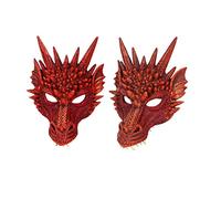 Veemoon Masque De Dragon Halloween En Rouge - Accessoire De Fête Et Cosplay Pour Mascarade - Performances Et Célébrations Idéal Pour Adultes Et Enfants