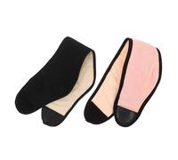 Veemoon Masque de Sommeil Cache-oreilles Insonorisés Réglables en Polaire Douce, Lot de 2 Pièces Noir et Rose, Protection Complète Yeux et Oreilles pour Dormir, Voyage et Sieste Côté