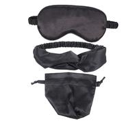 Veemoon Masque De Sommeil En Satin Avec Bandeau Et Paquet à Cordon Coffret Présent 3 Pièces Pratique Voyage Insomnies Accessoires Doux Et Respirants
